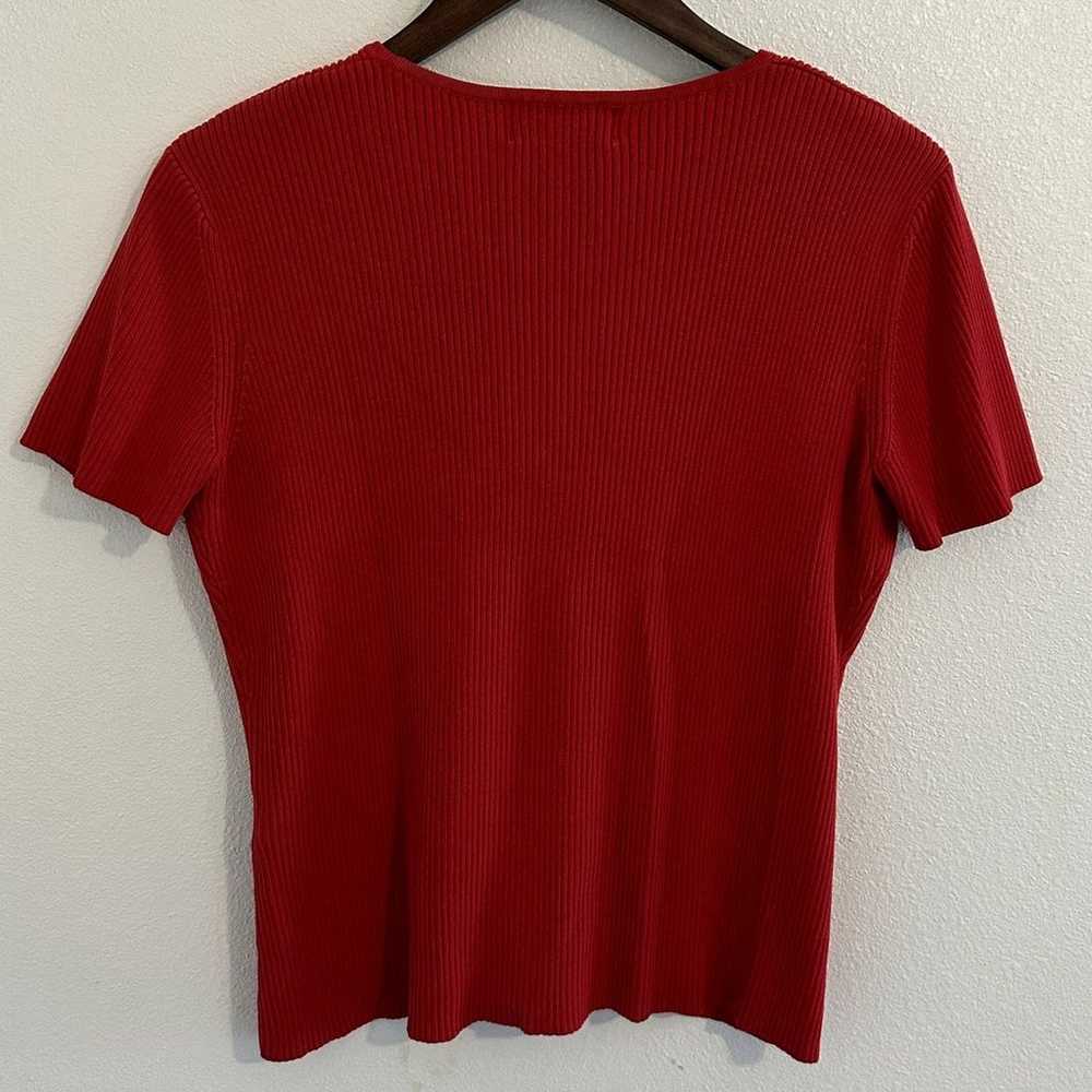 Vintage Casual Corner Annex Red Rib Knit Button D… - image 5