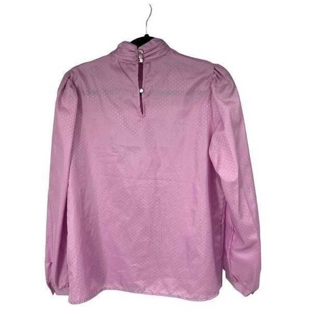 Vintage Lavender Pink Textured Blouse - image 2