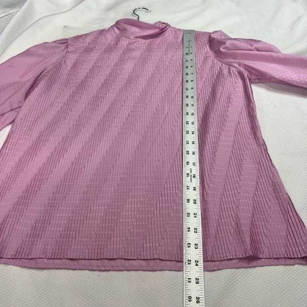 Vintage Lavender Pink Textured Blouse - image 3