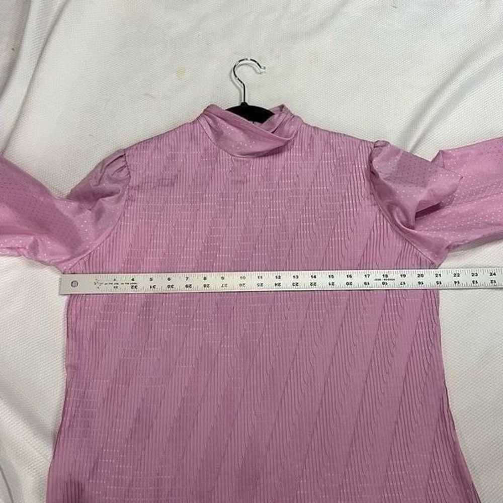 Vintage Lavender Pink Textured Blouse - image 5