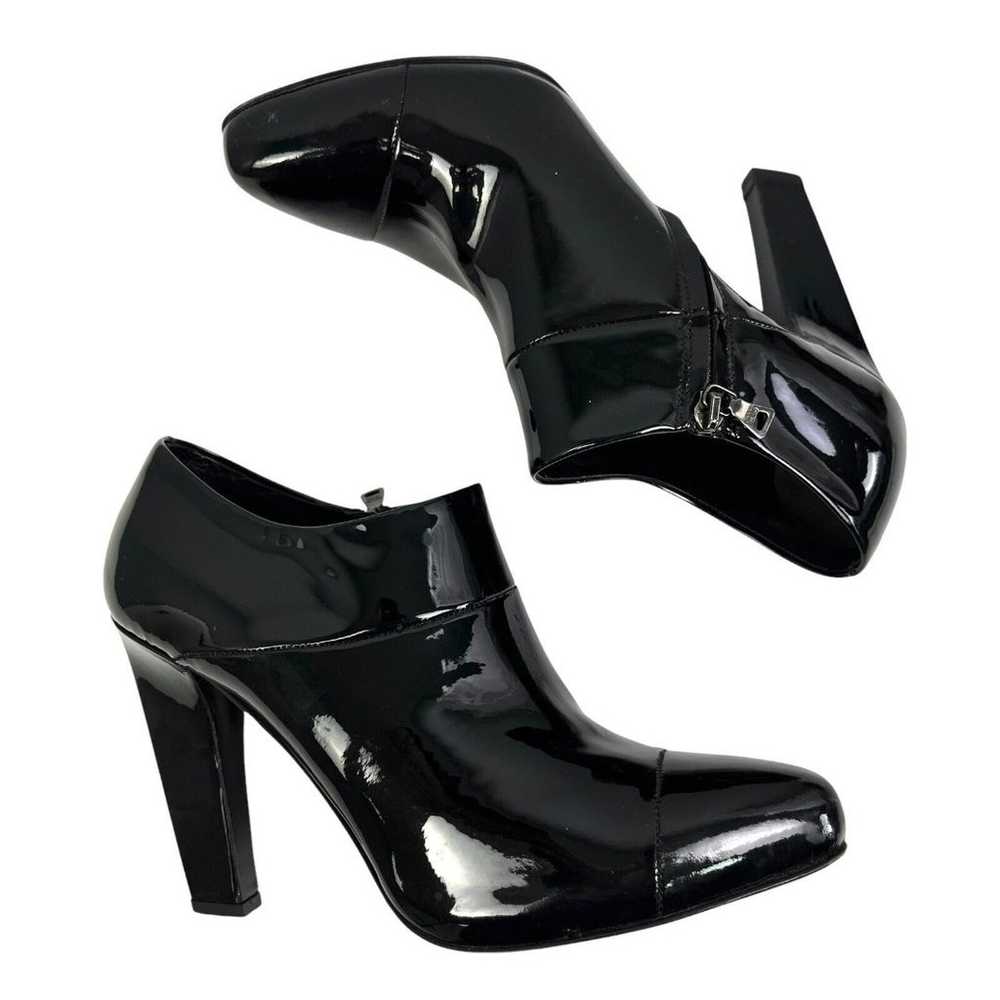 Prada Patent Leather D'Orsay High Heel Ankle Boot… - image 6