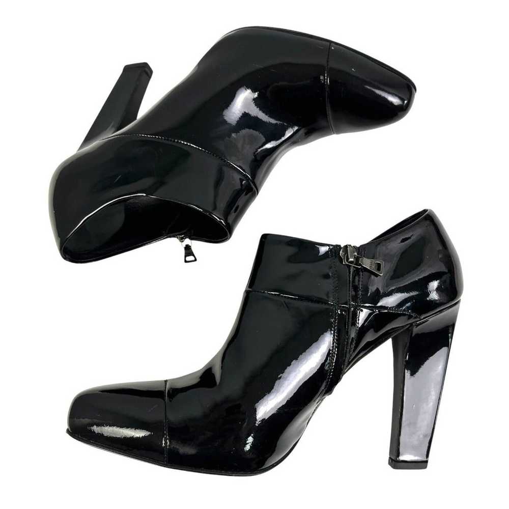 Prada Patent Leather D'Orsay High Heel Ankle Boot… - image 7