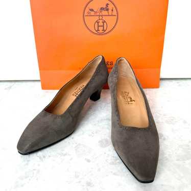 HERMES Pumps Suede 35 1/2 [Like New]