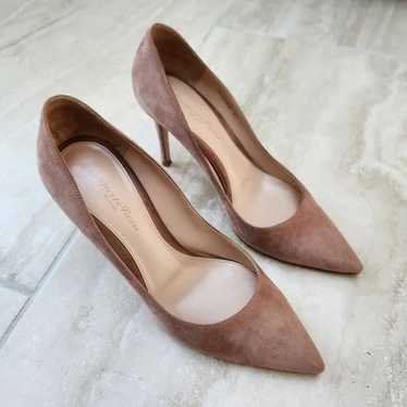 Gianvito Rossi 85mm Suede Pumps Praline Size 37 - image 1