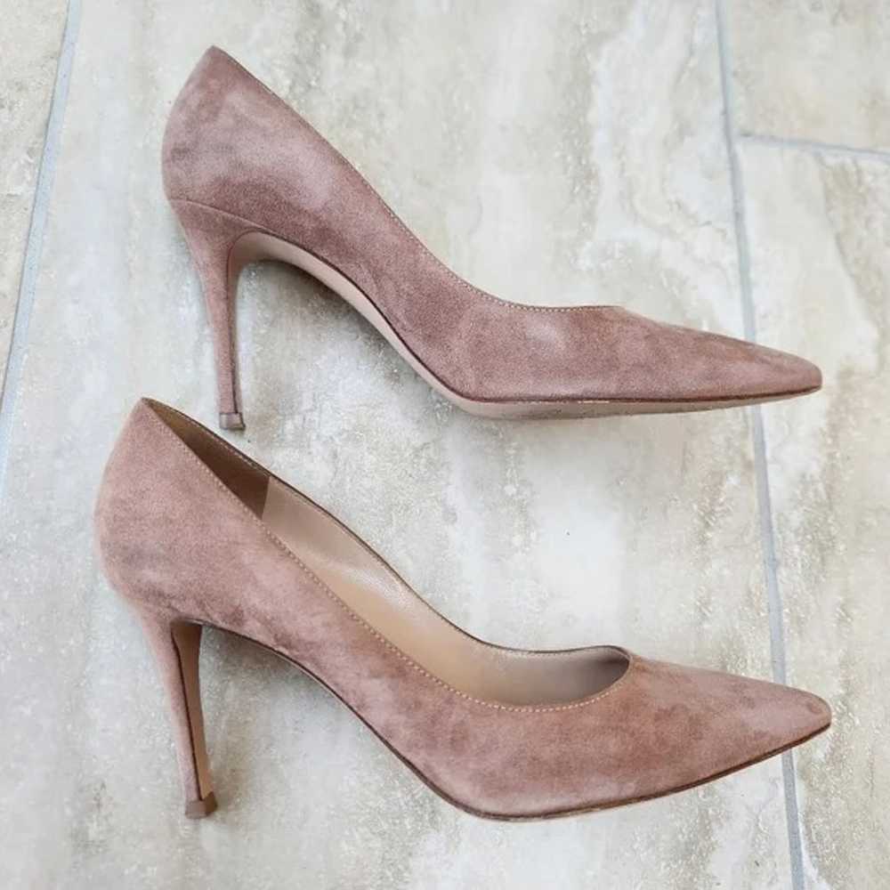 Gianvito Rossi 85mm Suede Pumps Praline Size 37 - image 5