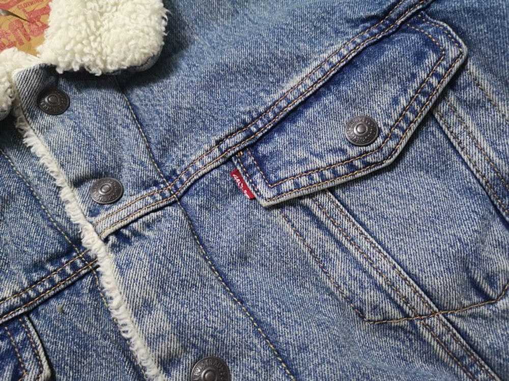 Other Lamb fleece denim jacket - image 3