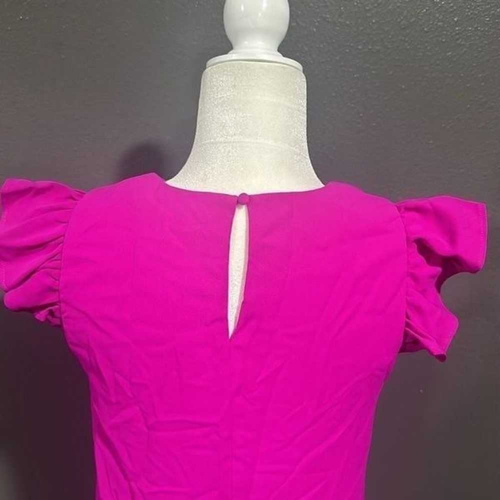 TCEC Vibrant Fuschia Dress With Ruffle Detail S N… - image 3