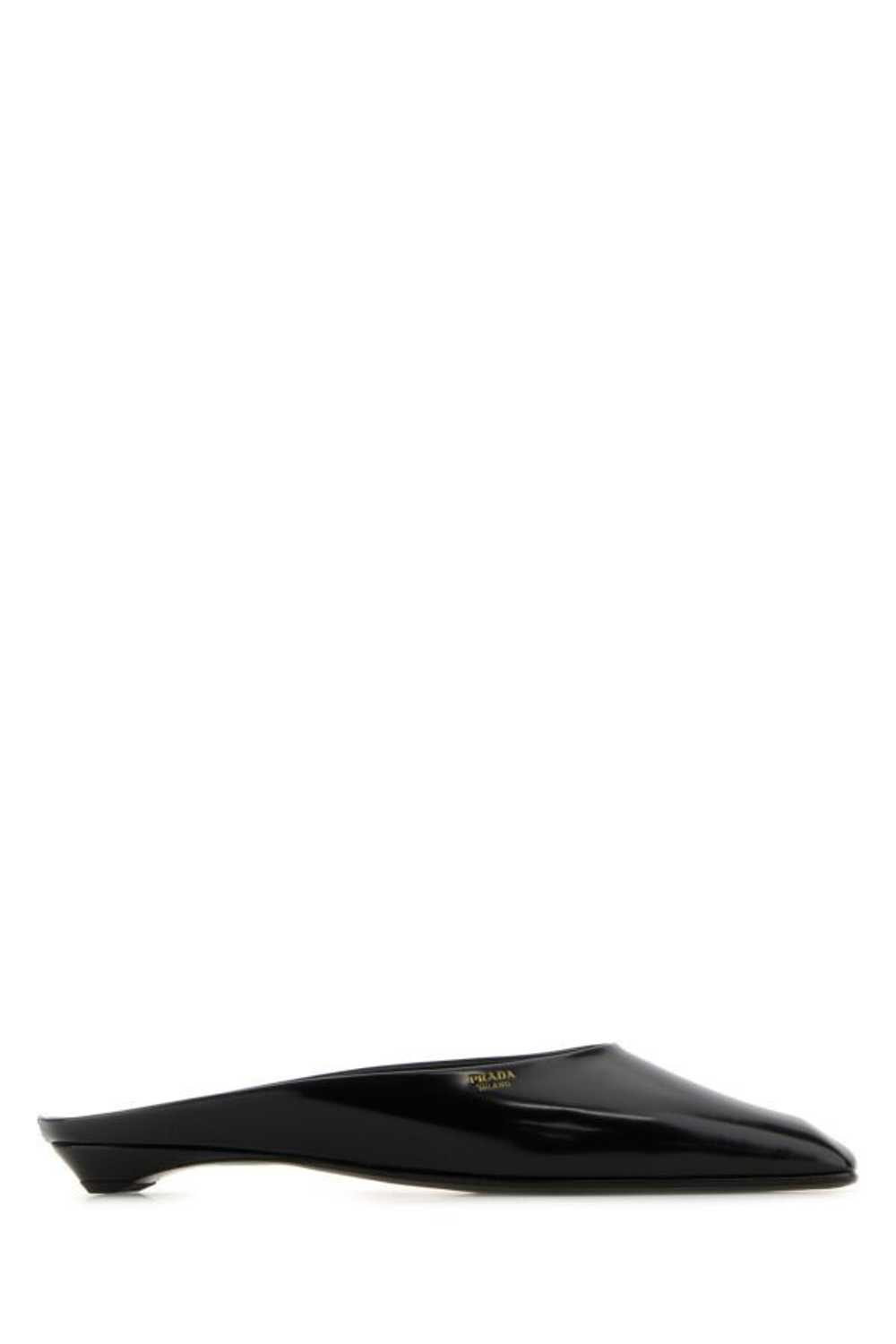 Prada Black Leather Slippers - image 3