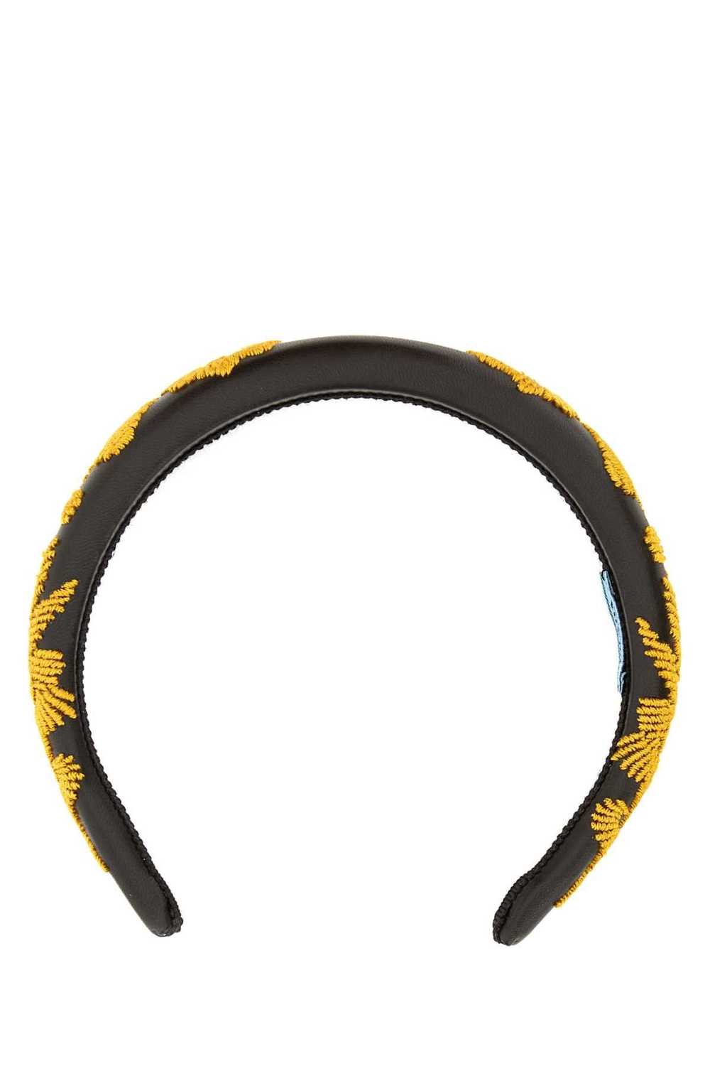 Prada Brown Nappa Leather Hairband - image 1