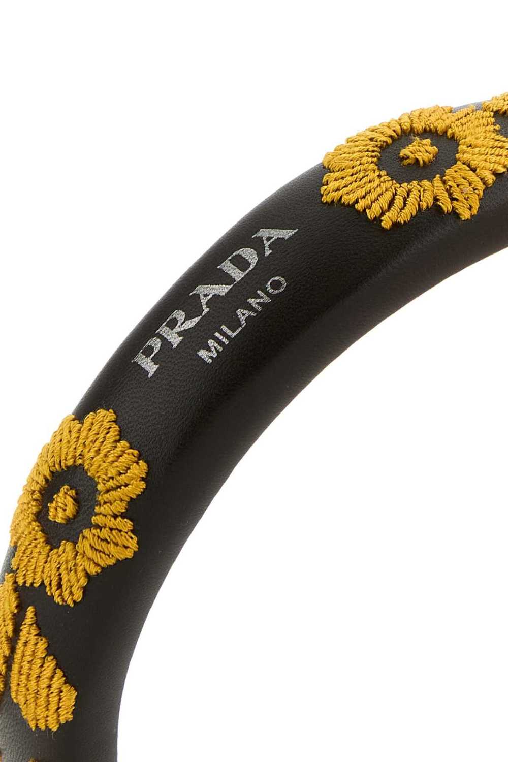 Prada Brown Nappa Leather Hairband - image 2