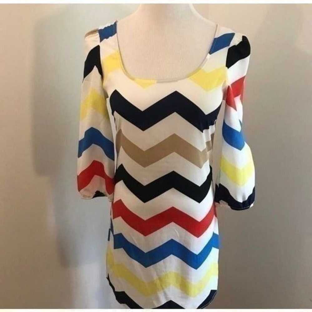 Hello Miss Chevron Sheath Dress Sz S - image 1