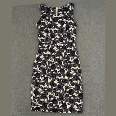 The Executive Floral Sheath Dress Sleeveless Line… - image 1