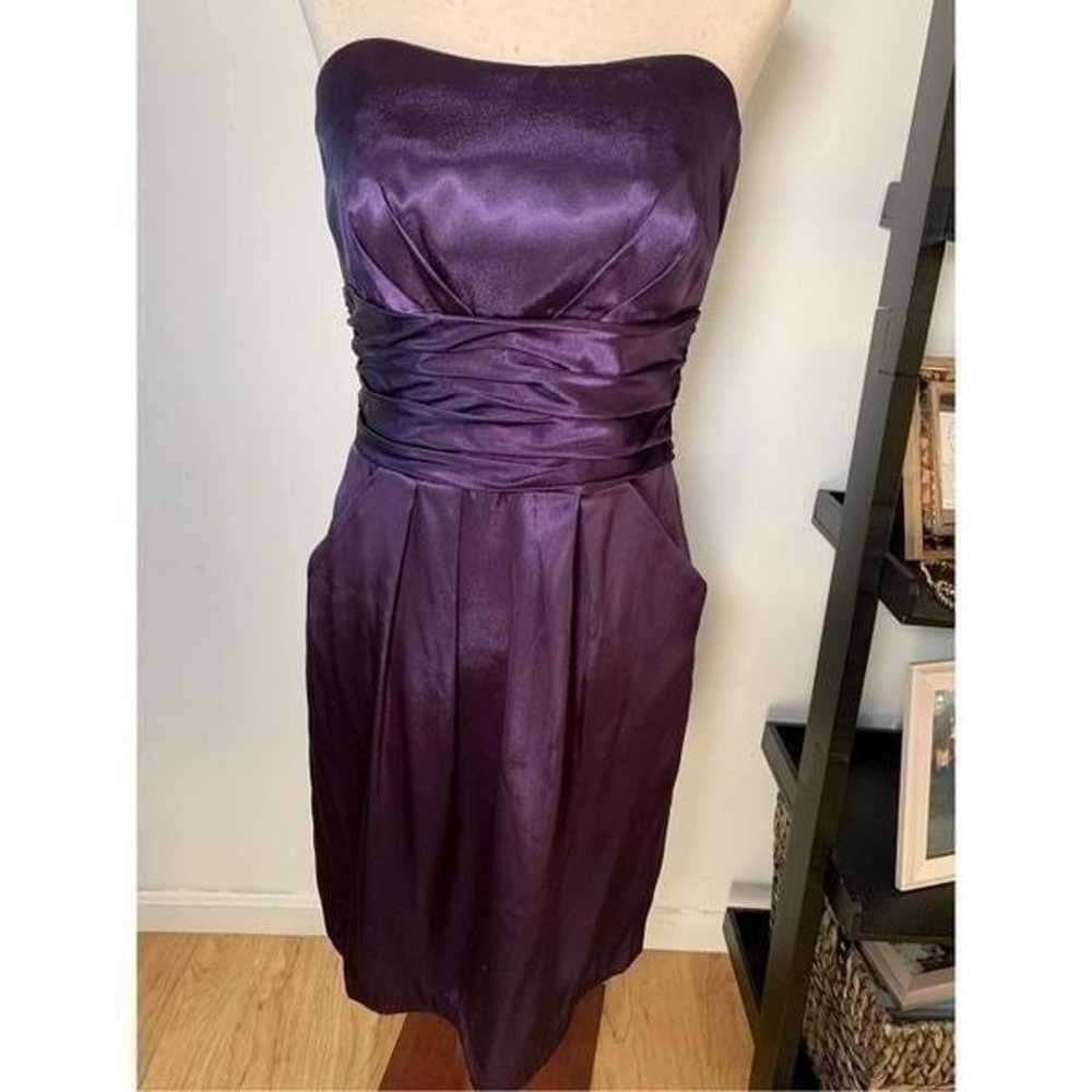 Davids bridal purple strapless dress size 6 - image 1