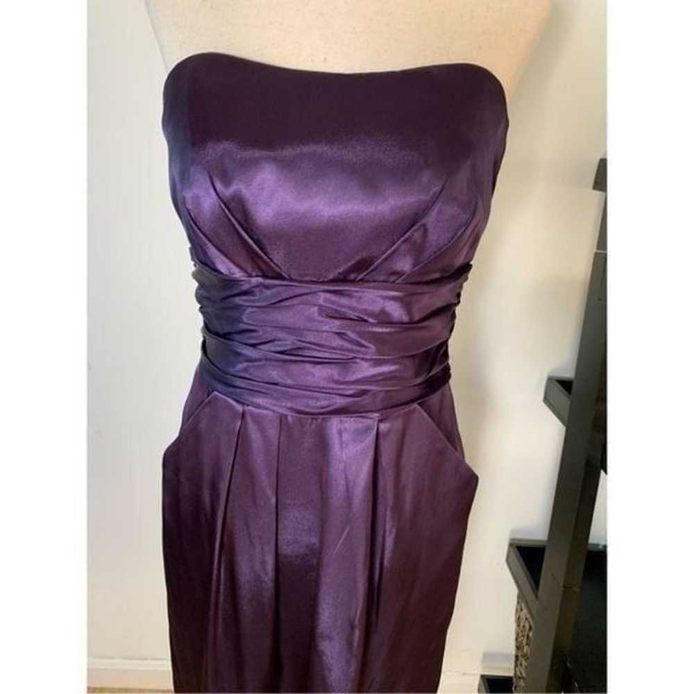 Davids bridal purple strapless dress size 6 - image 2