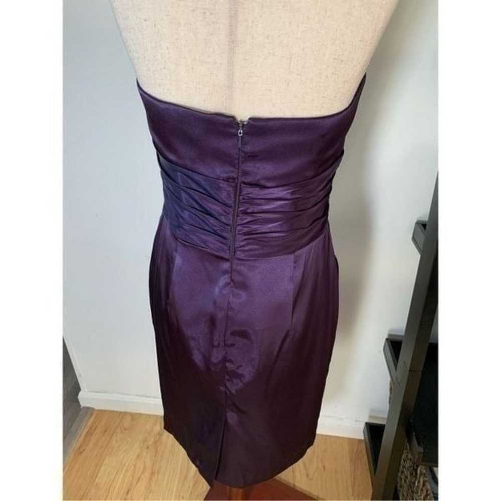 Davids bridal purple strapless dress size 6 - image 3