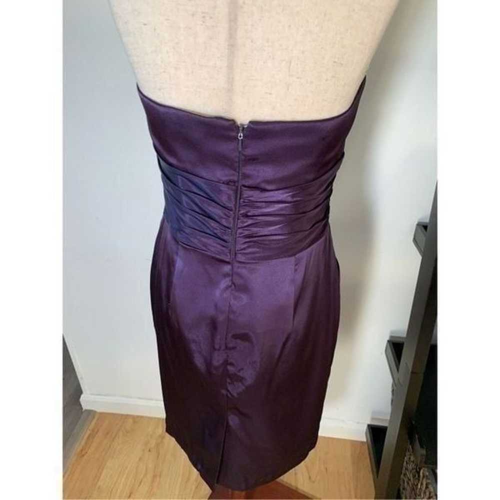 Davids bridal purple strapless dress size 6 - image 4