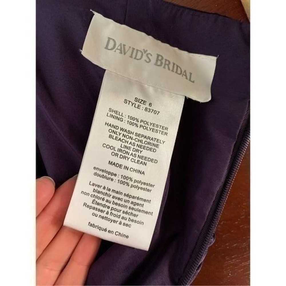 Davids bridal purple strapless dress size 6 - image 5