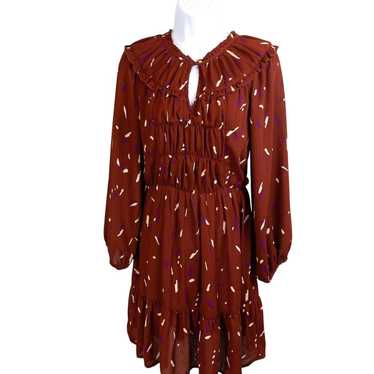 Collective Concepts Brown And Purple Mini Dress, S