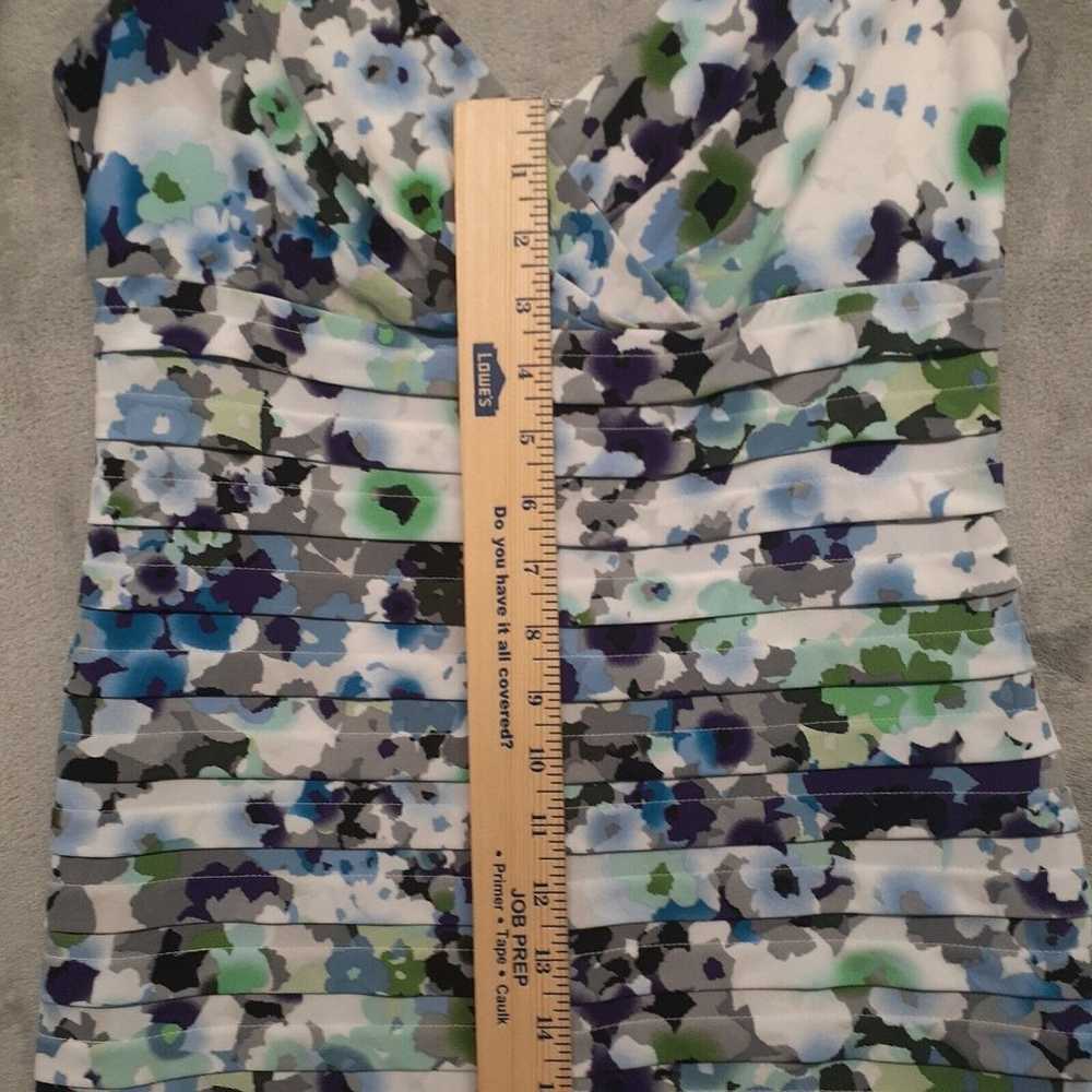 London Times Dress Floral Blue Purple Green Bodyc… - image 5