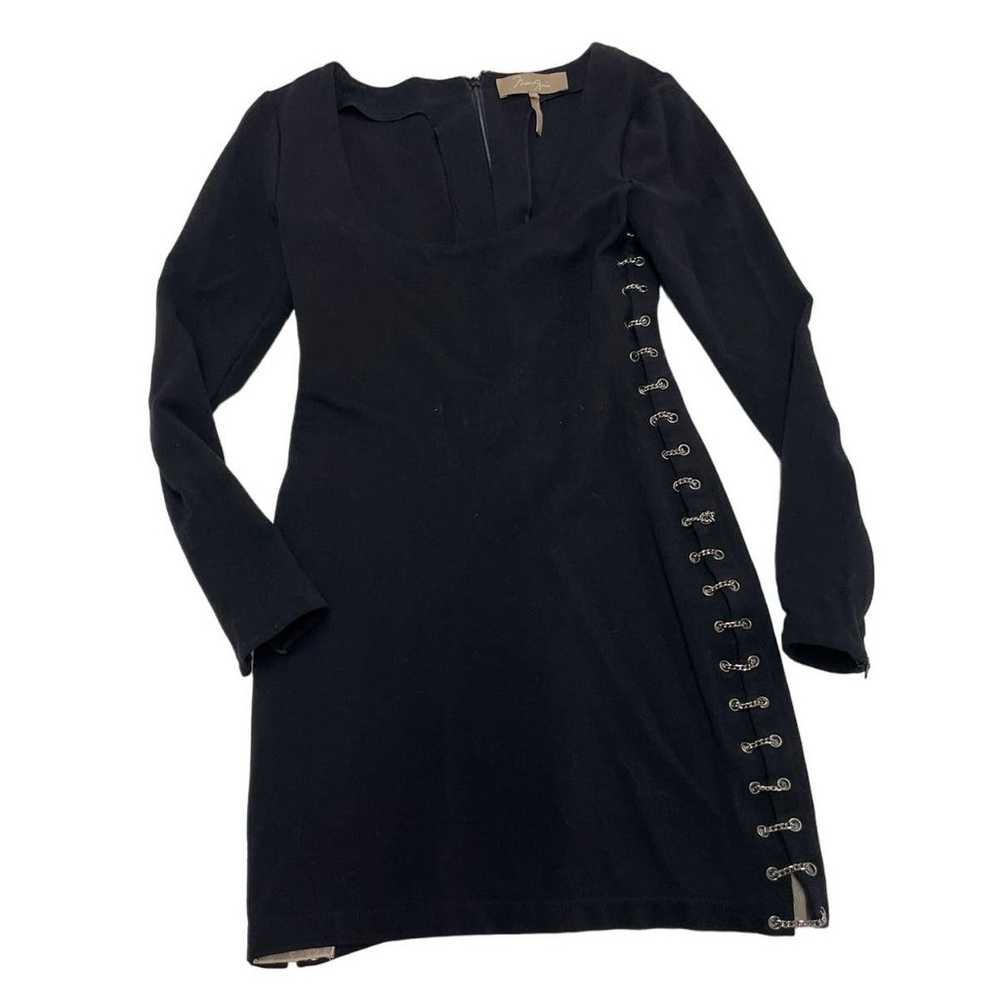 MaxAzria Dress Women Small Black Chain Link Mesh … - image 1