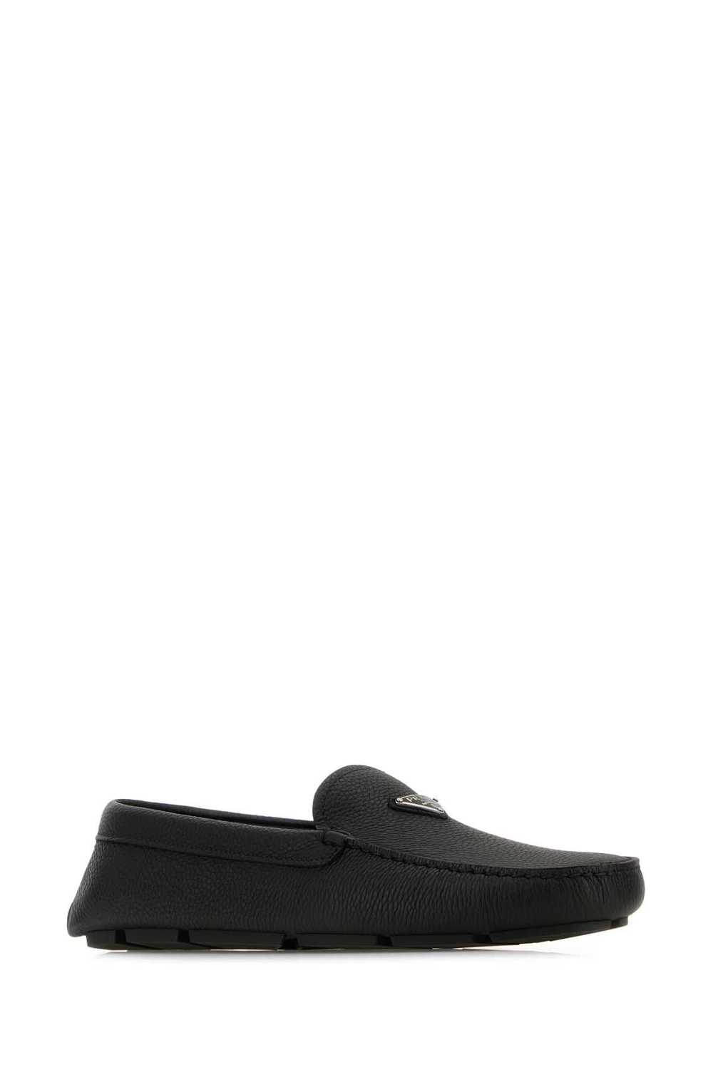 Prada Black Leather Loafers - image 2