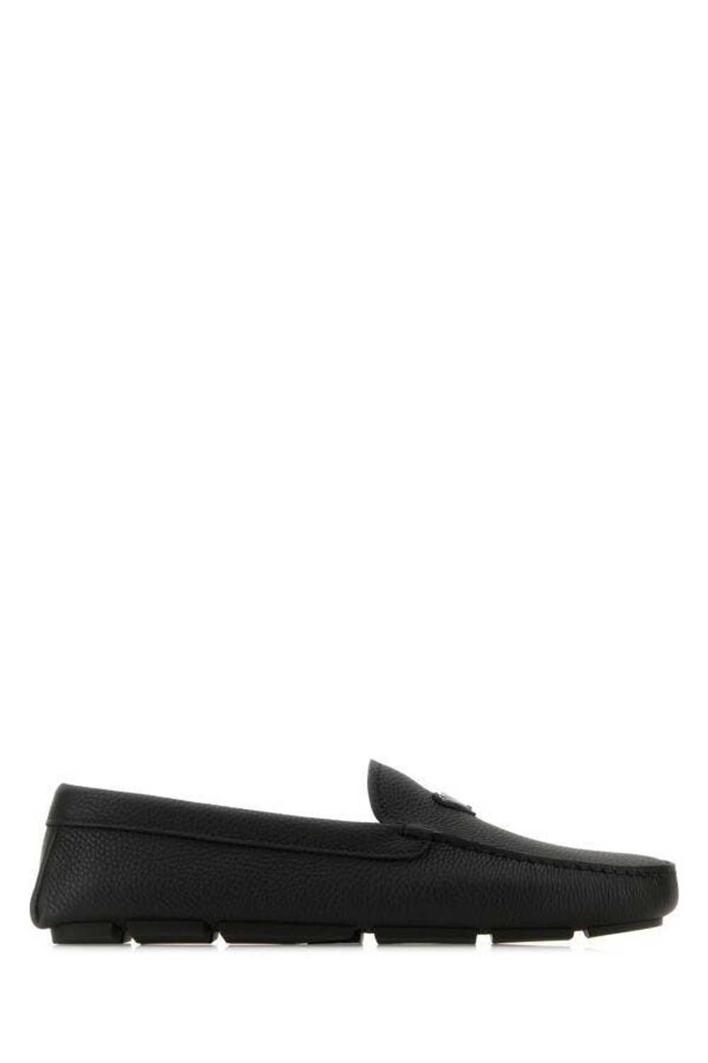 Prada Black Leather Loafers - image 3