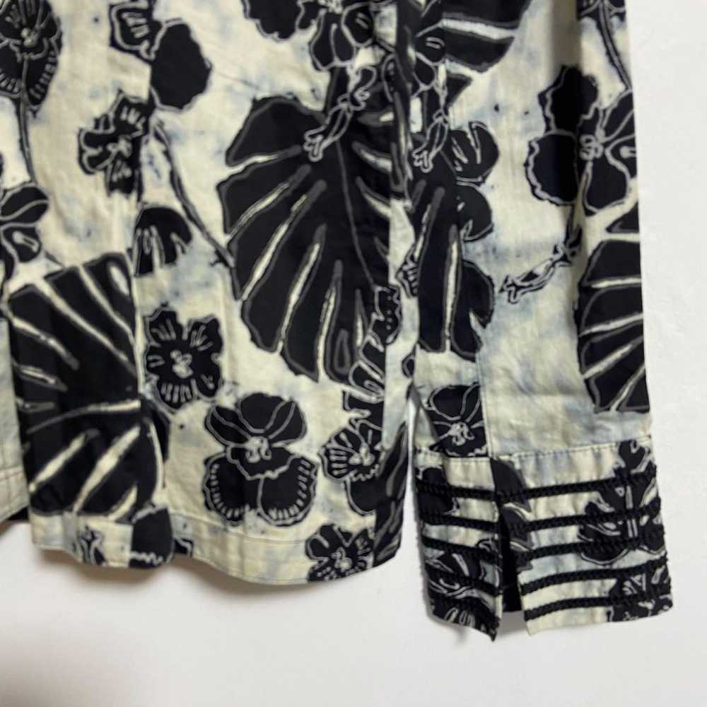 【De FACE】Casual Long Sleeve Shirt Cotton Floral P… - image 10