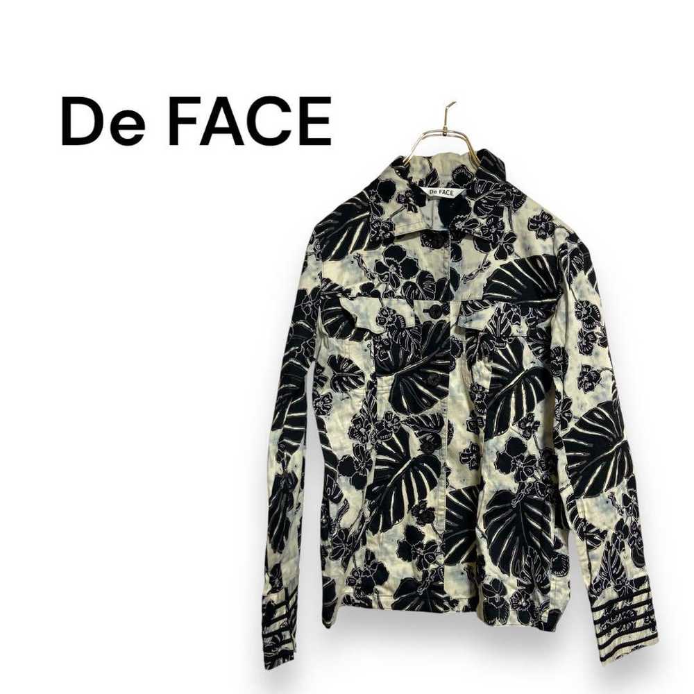 【De FACE】Casual Long Sleeve Shirt Cotton Floral P… - image 1