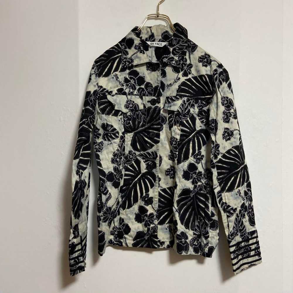 【De FACE】Casual Long Sleeve Shirt Cotton Floral P… - image 2