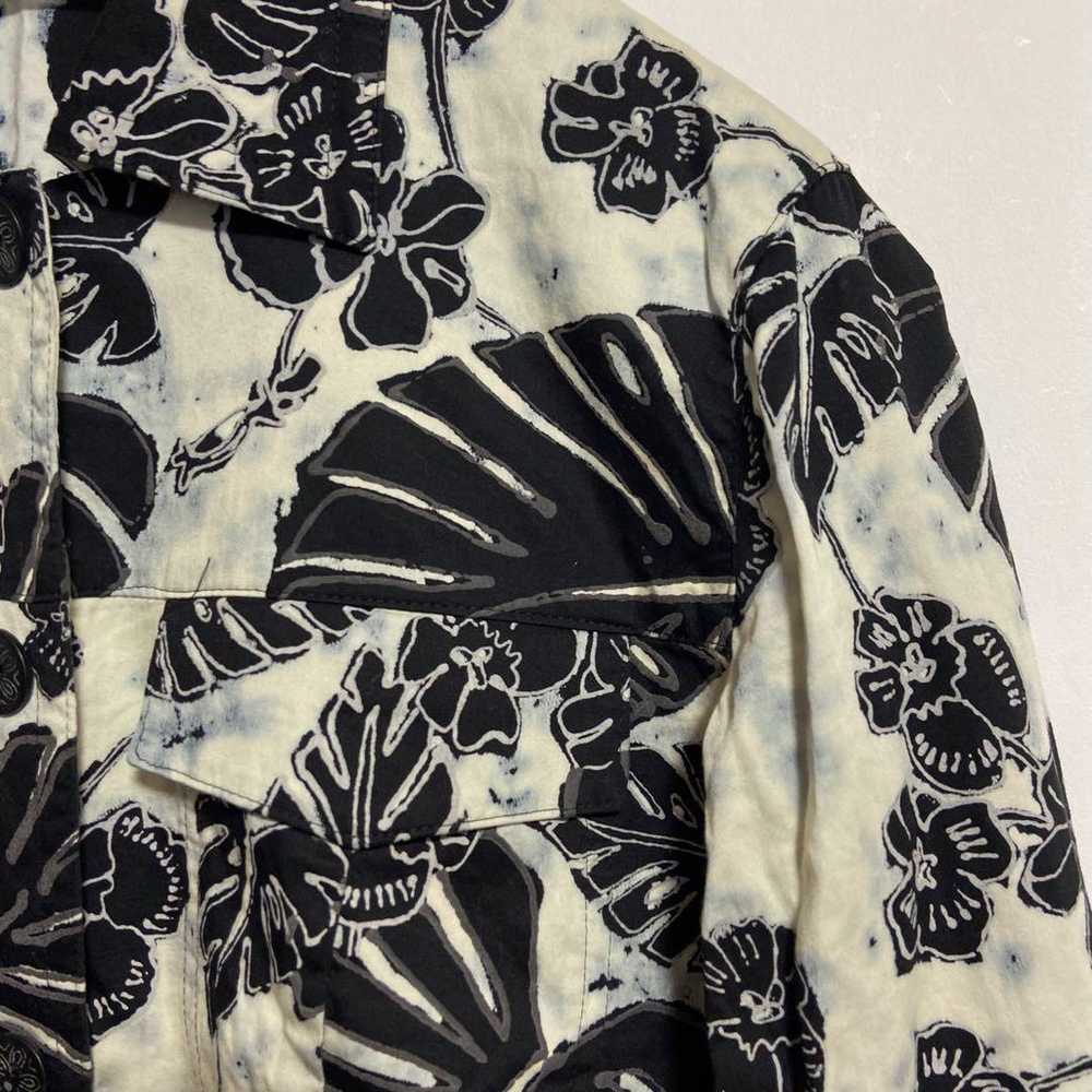 【De FACE】Casual Long Sleeve Shirt Cotton Floral P… - image 7