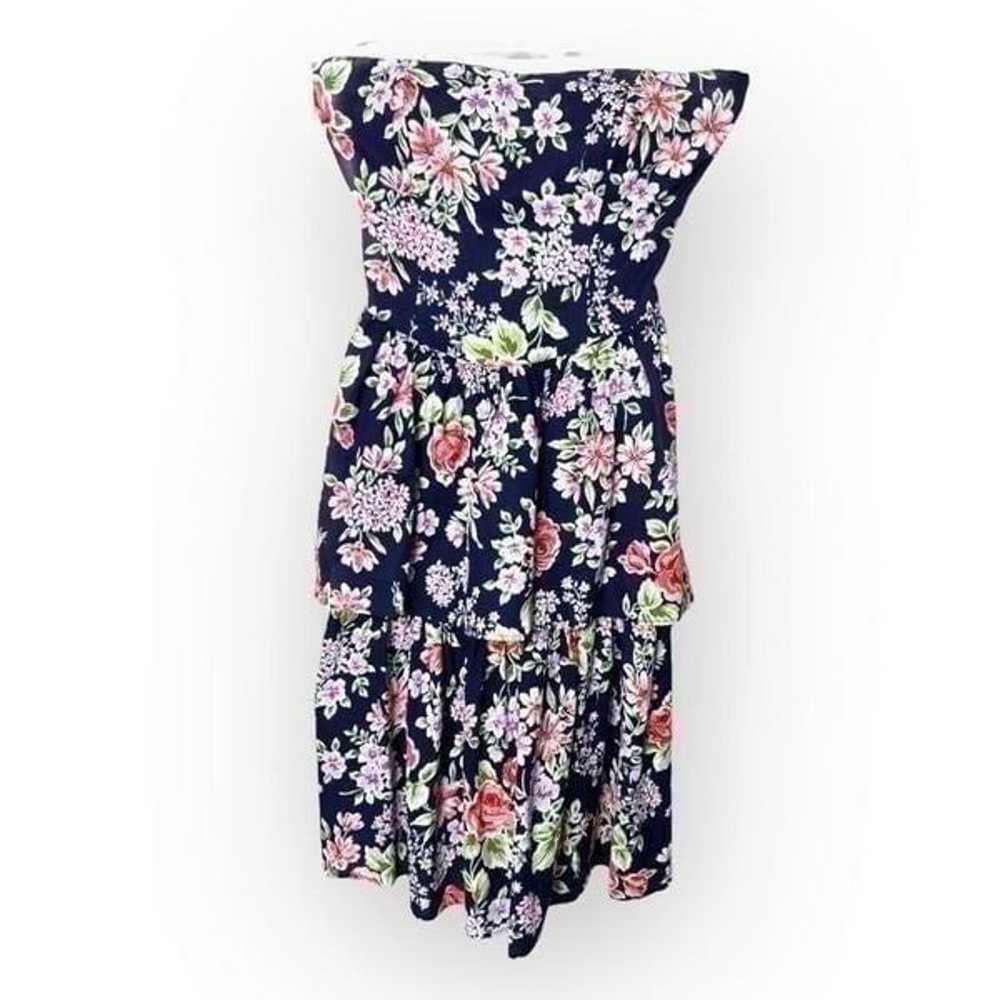 Walden Petite Blue Floral Dress Size 10 Sleeveles… - image 1