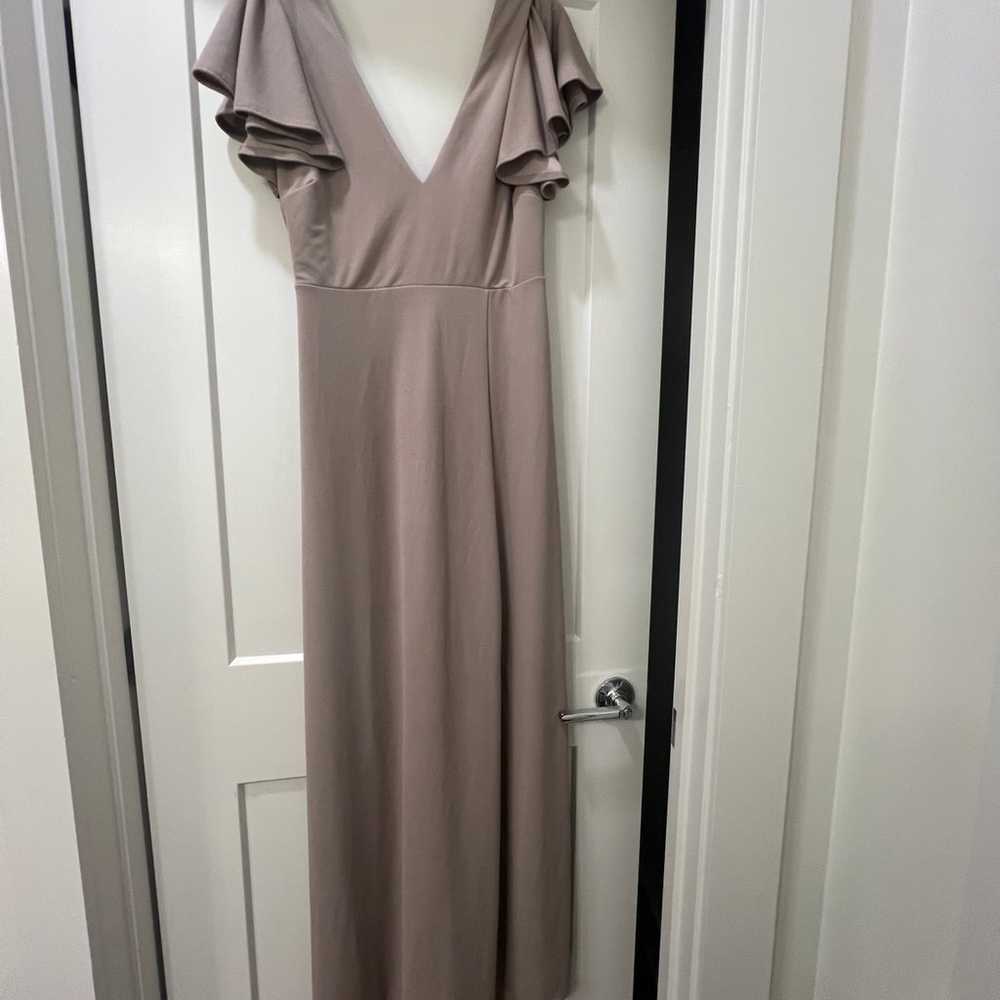 Taupe Chiffon Bridesmaid Dress - image 1