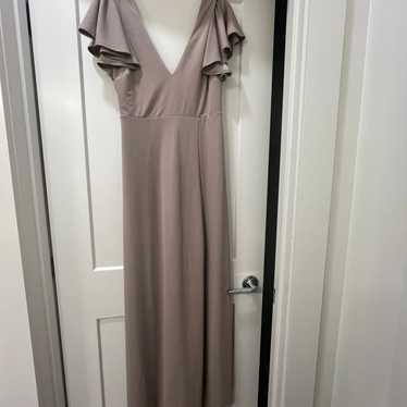 Taupe Chiffon Bridesmaid Dress - image 1