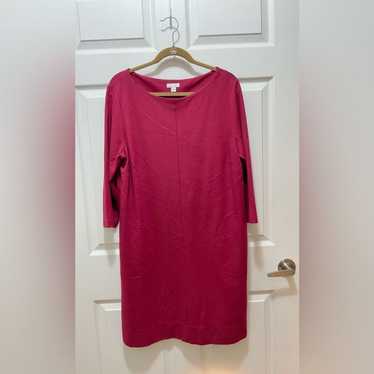 J Jill Ponte Womens Dress Size L Red Stretch Pock… - image 1