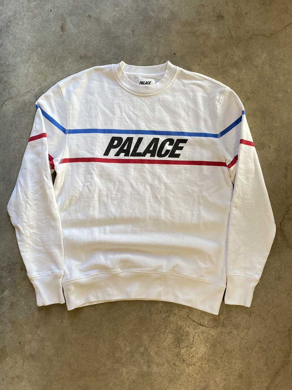 Palace Palace double ripe crewneck white red blue - image 1