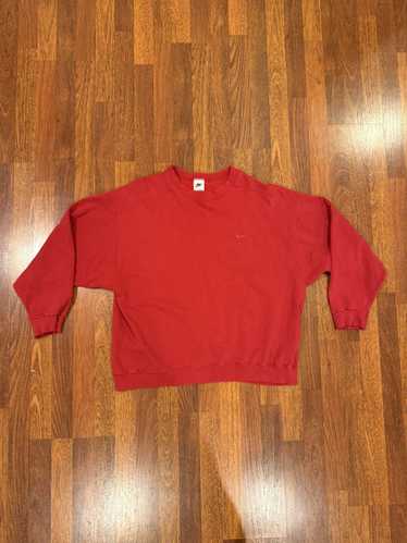 Nike × Vintage Vintage 90’s Red Nike Crewneck - image 1