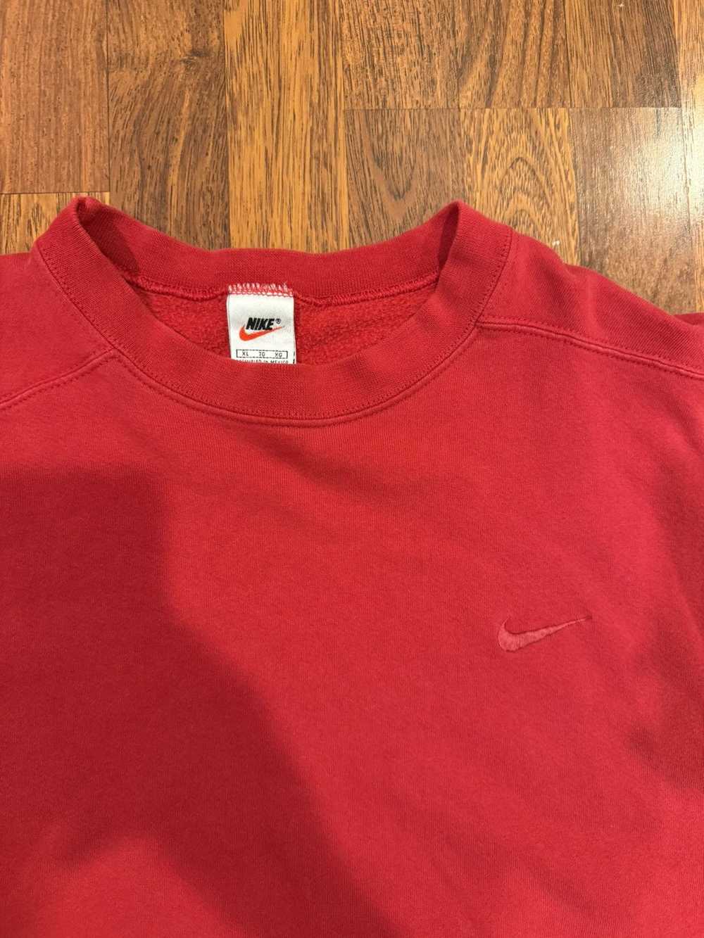 Nike × Vintage Vintage 90’s Red Nike Crewneck - image 3