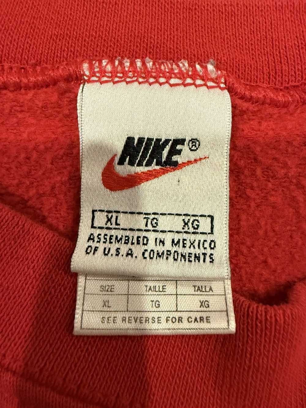 Nike × Vintage Vintage 90’s Red Nike Crewneck - image 5