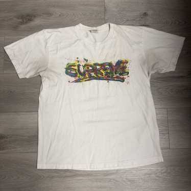 Supreme Supreme Paint Logo Tee “White” - image 1