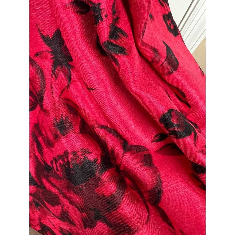 Jessica howard black sleeveless red spun satin fl… - image 8