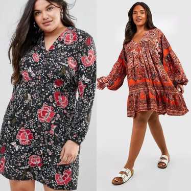 Boohoo & Junarose Floral & Scarf Print Oversized S