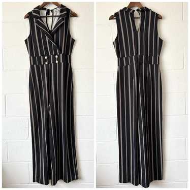 Almost Famous Striped Sleeveless Collared Busines… - image 1