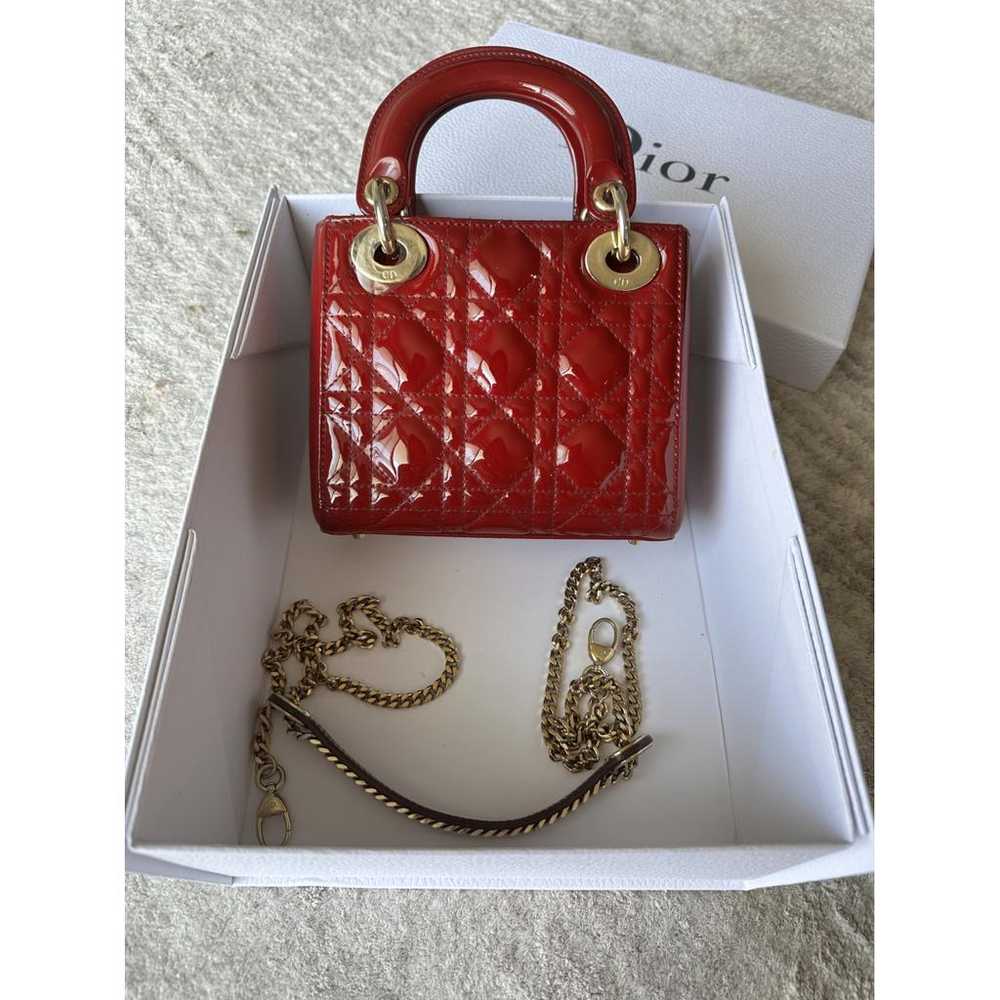 Dior Lady Dior patent leather handbag - image 2