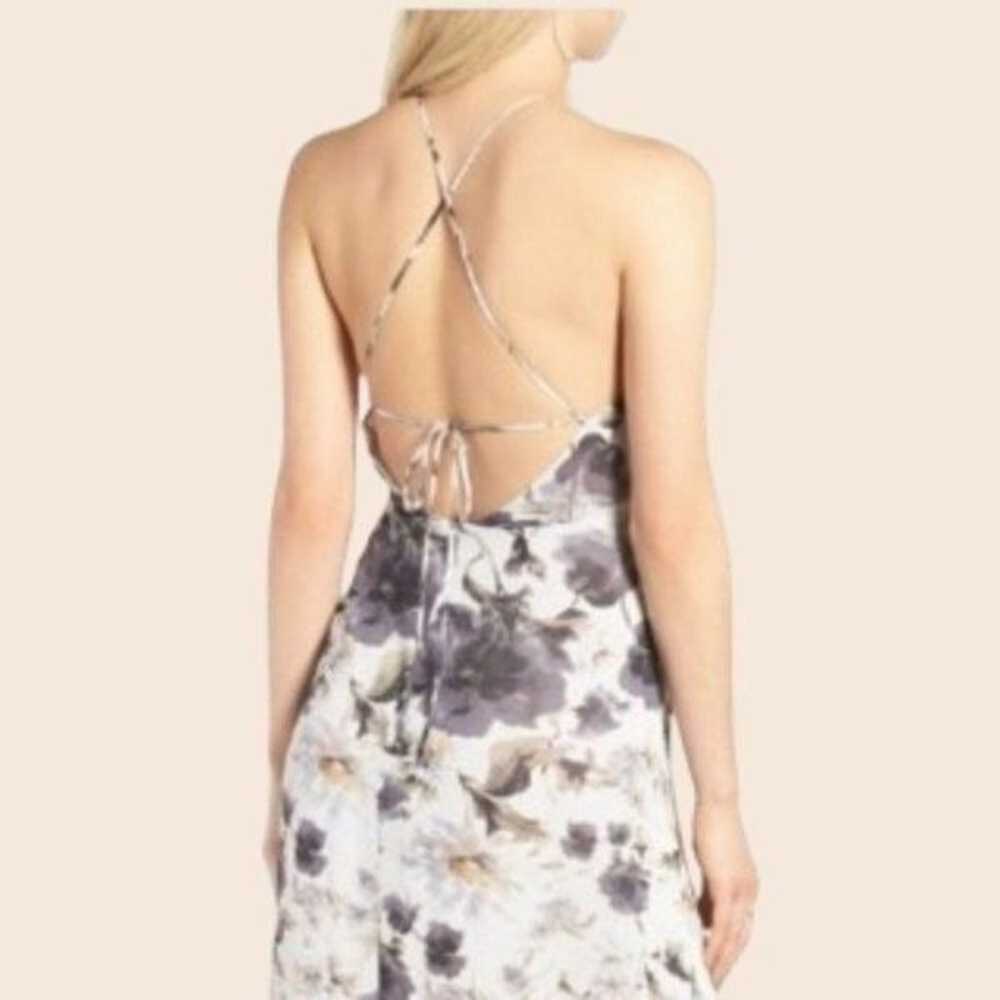 Astr the Label Gray Floral Maxi Dress with Strapp… - image 2