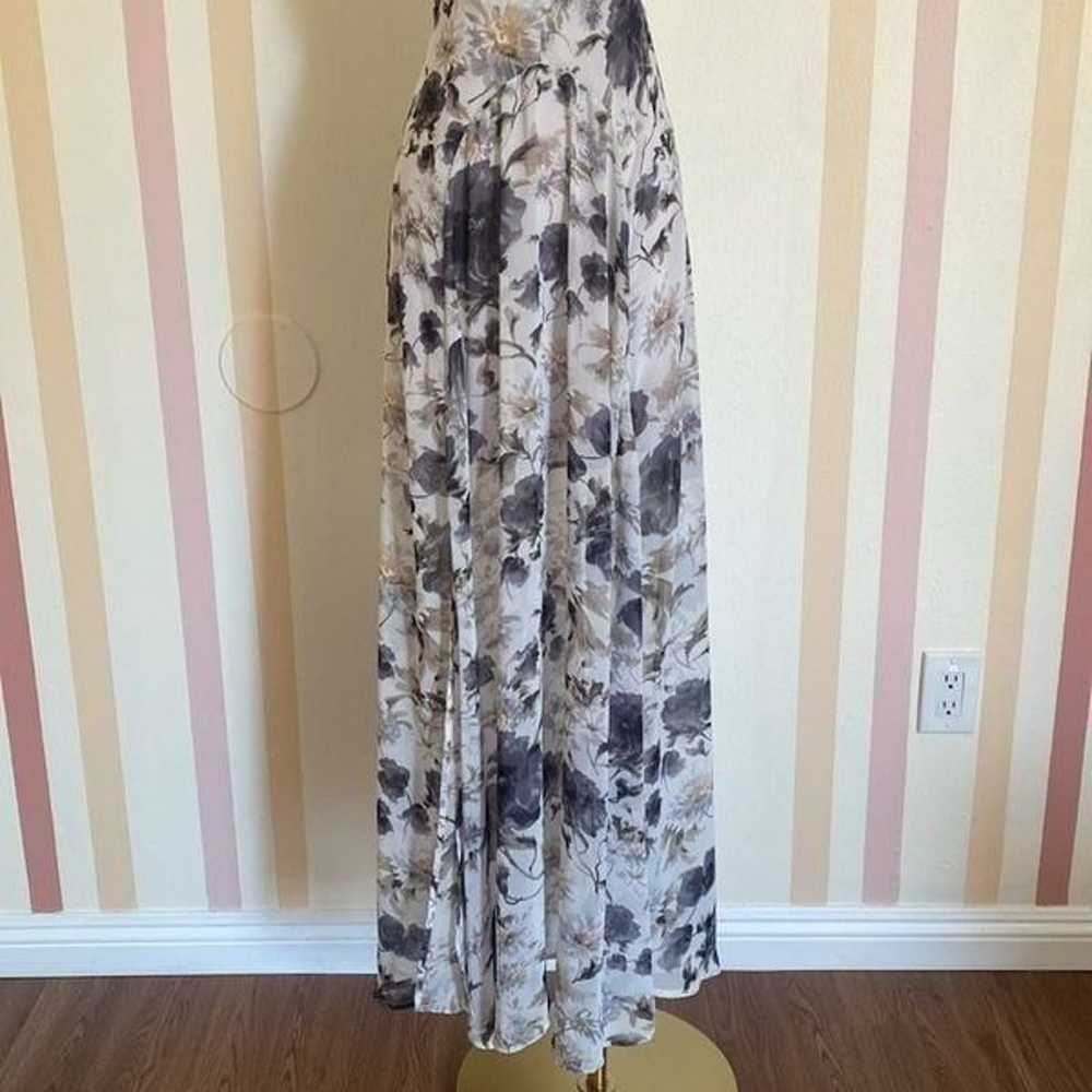 Astr the Label Gray Floral Maxi Dress with Strapp… - image 5