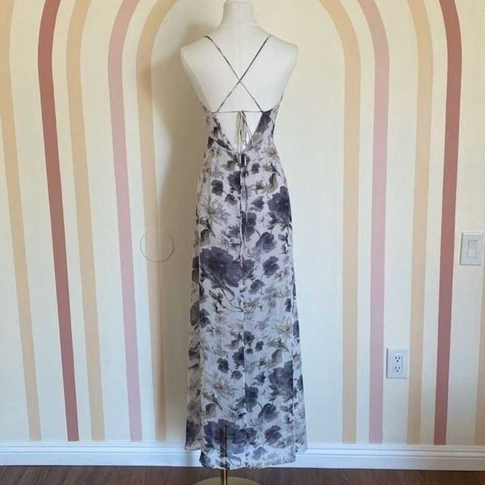 Astr the Label Gray Floral Maxi Dress with Strapp… - image 8