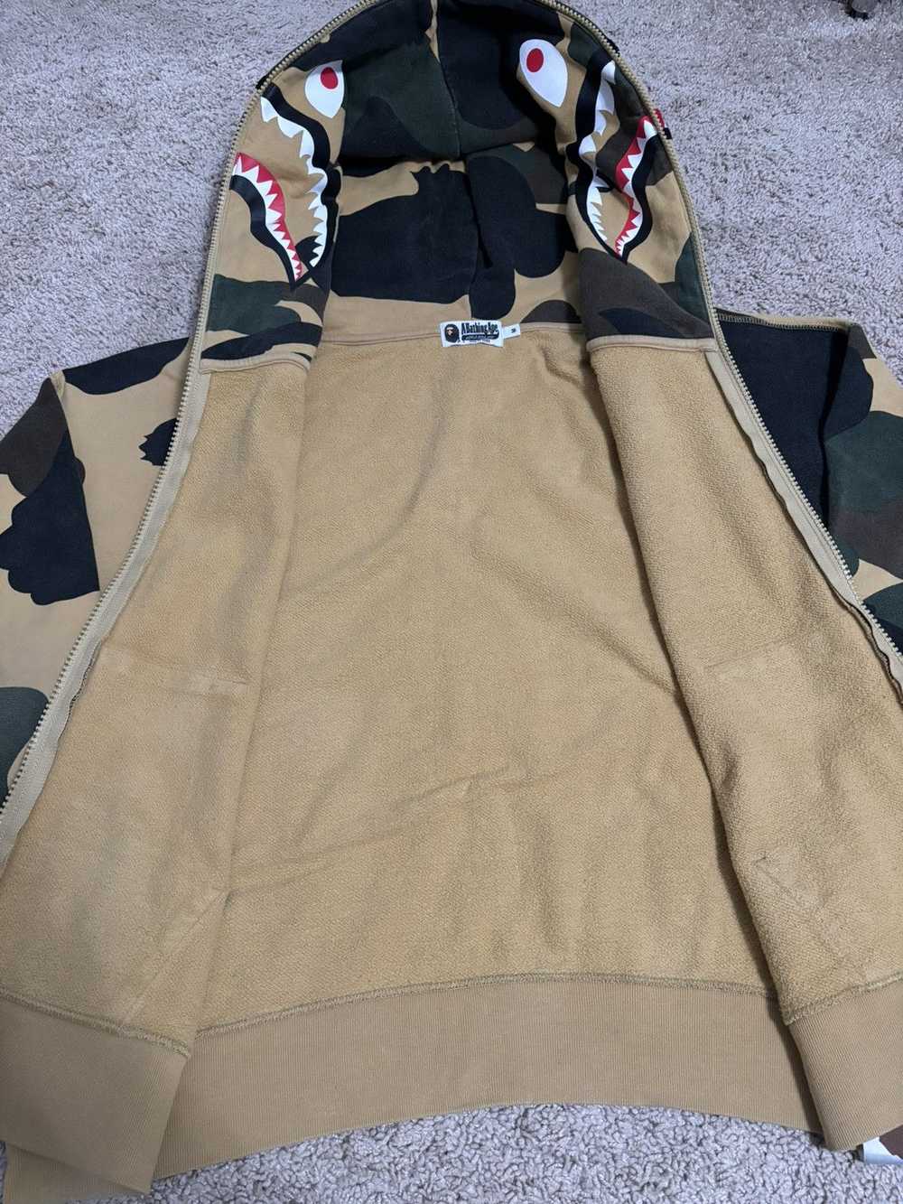 Bape A Bathing Ape Giant 1st Camo Shark Full Zip … - image 10