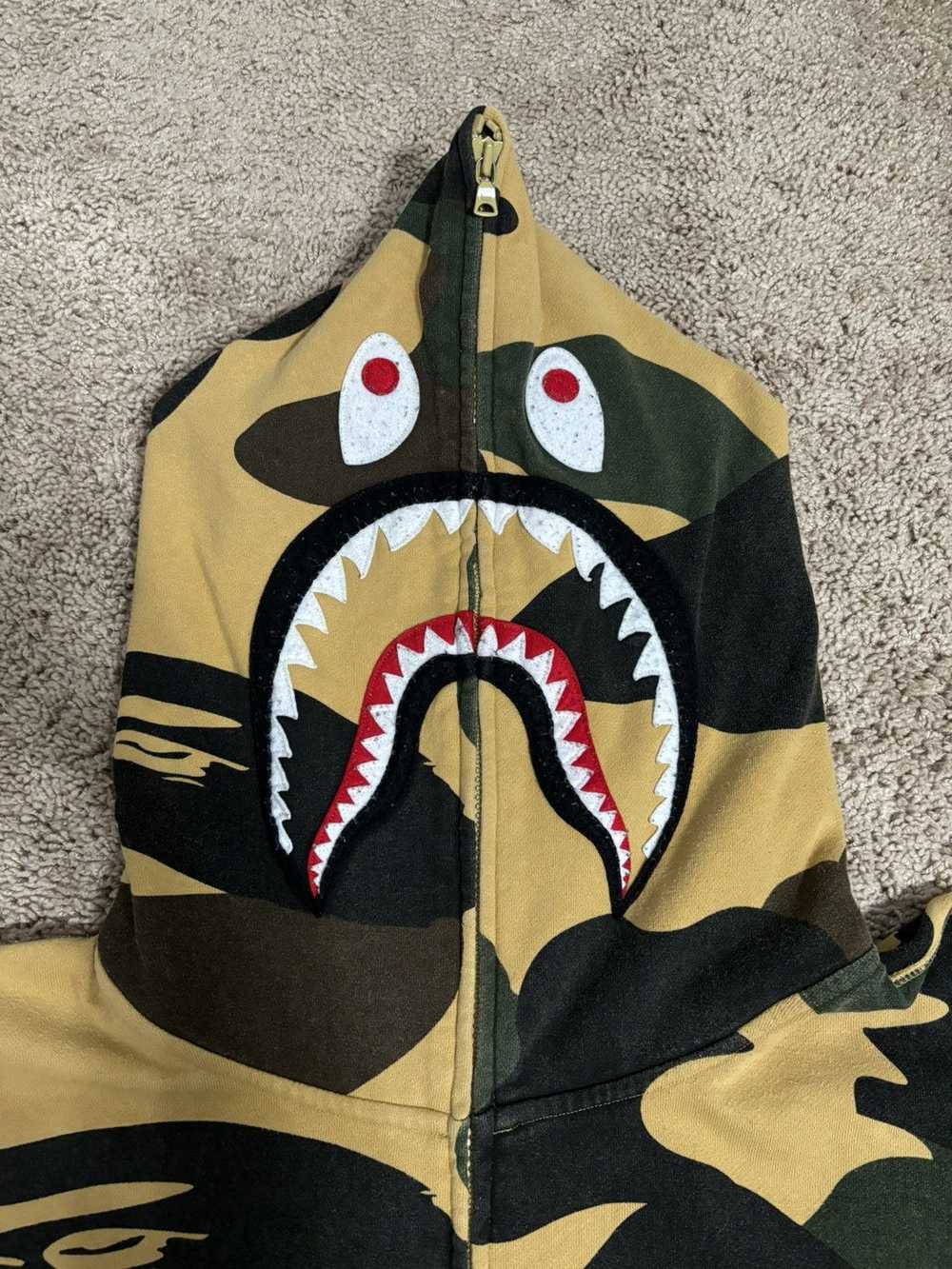 Bape A Bathing Ape Giant 1st Camo Shark Full Zip … - image 3