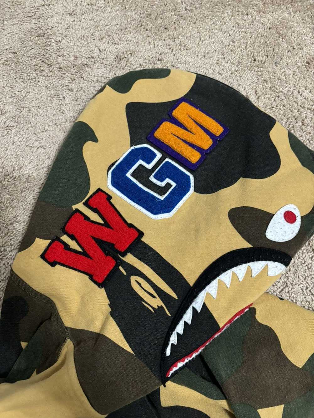 Bape A Bathing Ape Giant 1st Camo Shark Full Zip … - image 4