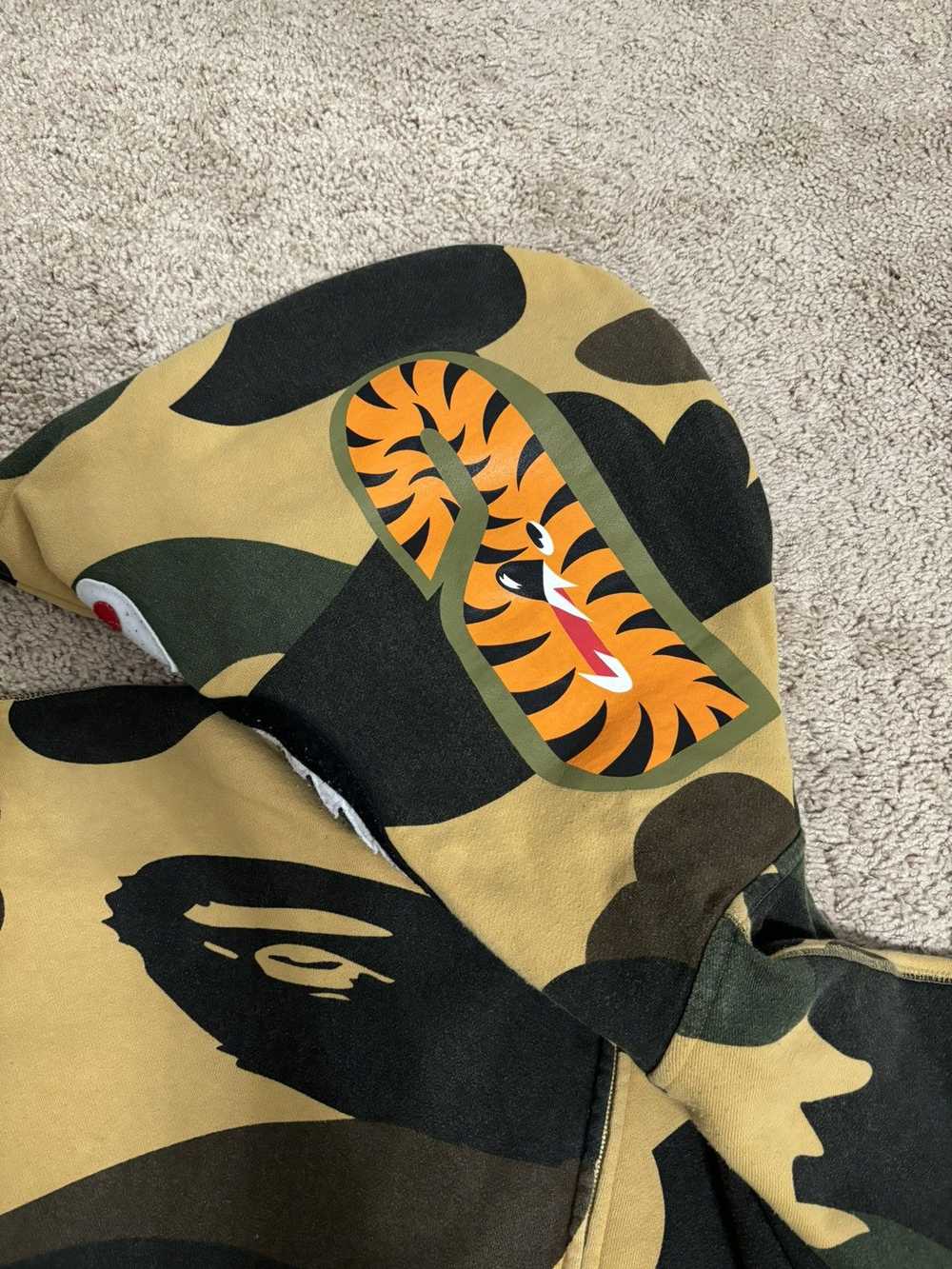 Bape A Bathing Ape Giant 1st Camo Shark Full Zip … - image 5